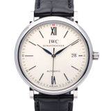 IWC Portofino Automatic White Dial Black Leather Strap Watch for Men - IW356501 Buy Now By IWC
