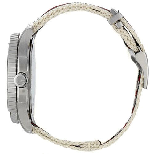 Gucci G Timeless Quartz White Dial Two Tone Nylon Strap Watch for Men - YA126239 Buy Now By Gucci