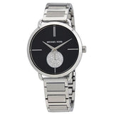 Michael Kors Portia Black Dial Silver Steel Strap Watch for Women - MK3638 Buy Now By Michael Kors