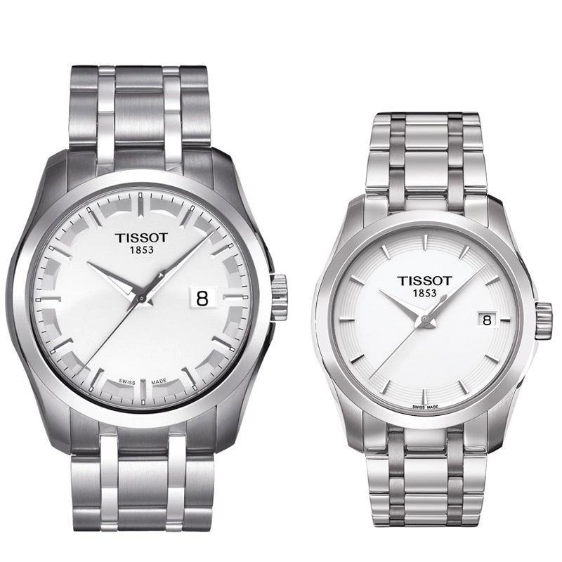 Tissot T Trend Couturier White Dial Silver Steel Strap Watch For Women - T035.210.11.011.00 Buy Now By Tissot