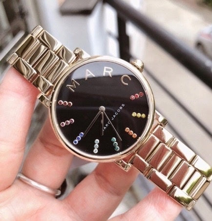 Marc Jacobs Roxy Black Dial Rose Gold Steel Strap Watch for Women - MJ3569 Buy Now By Marc Jacobs