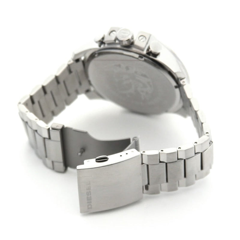 Diesel Mega Chief Chronograph Blue Dial Silver Steel Strap Watch For Men - DZ4465 Buy Now By Diesel