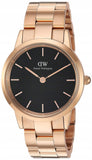 Daniel Wellington Iconic Link Black Dial Rose Gold Steel Strap Watch for Women - DW00100212 Buy Now By Daniel Wellington