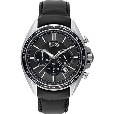 Hugo Boss Contemporary Sport Driver Black Dial Black Leather Strap Watch for Men - 1513085 Buy Now By Hugo Boss