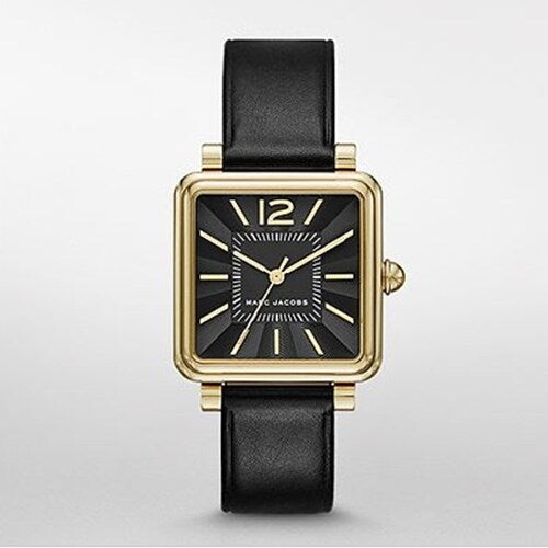 Marc Jacobs Vic Black Dial Black Leather Strap Watch for Women - MJ1522 Buy Now By Marc Jacobs