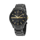 Armani Exchange Hampton Chronograph Black Dial Black Steel Strap Watch For Men - AX2121 Buy Now By Armani Exchange