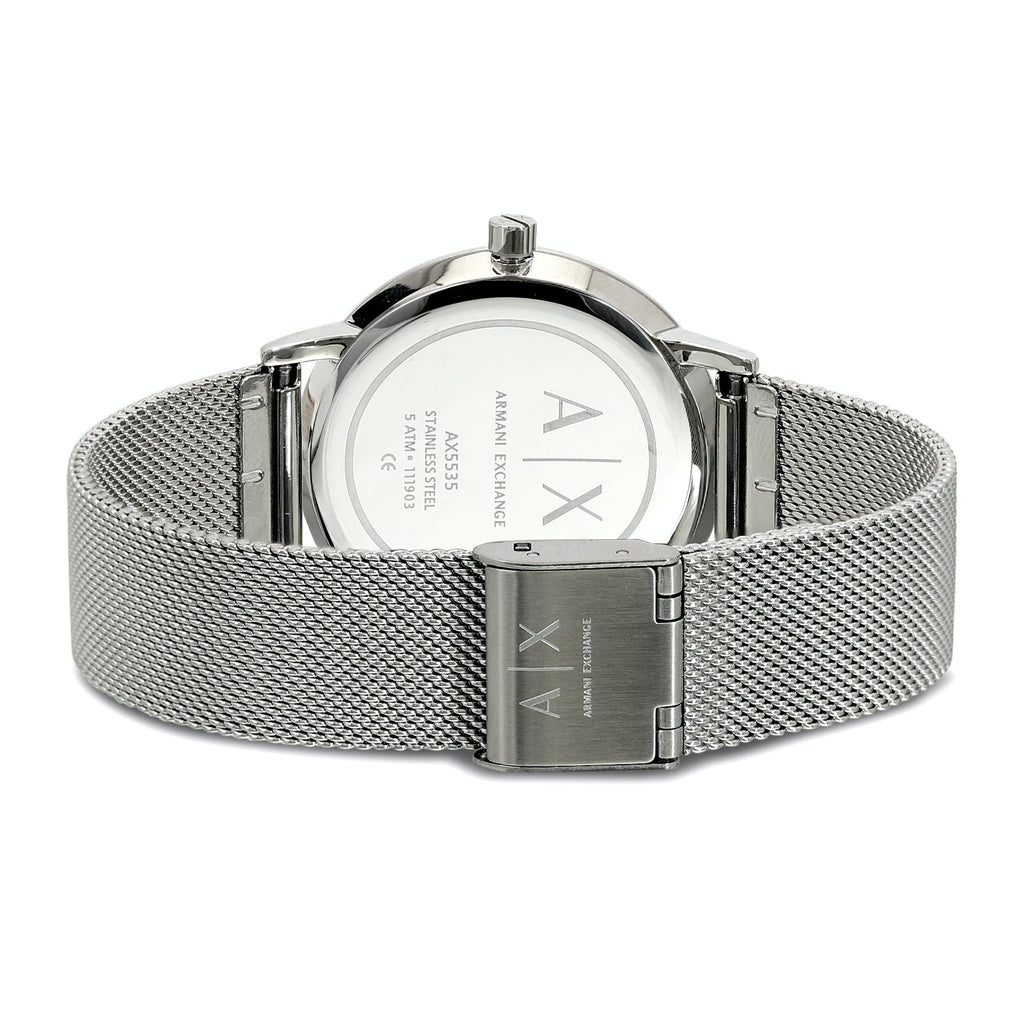 Armani Exchange Lola Analog Silver Dial Silver Mesh Strap Watch For Women - AX5535 Buy Now By Armani Exchange