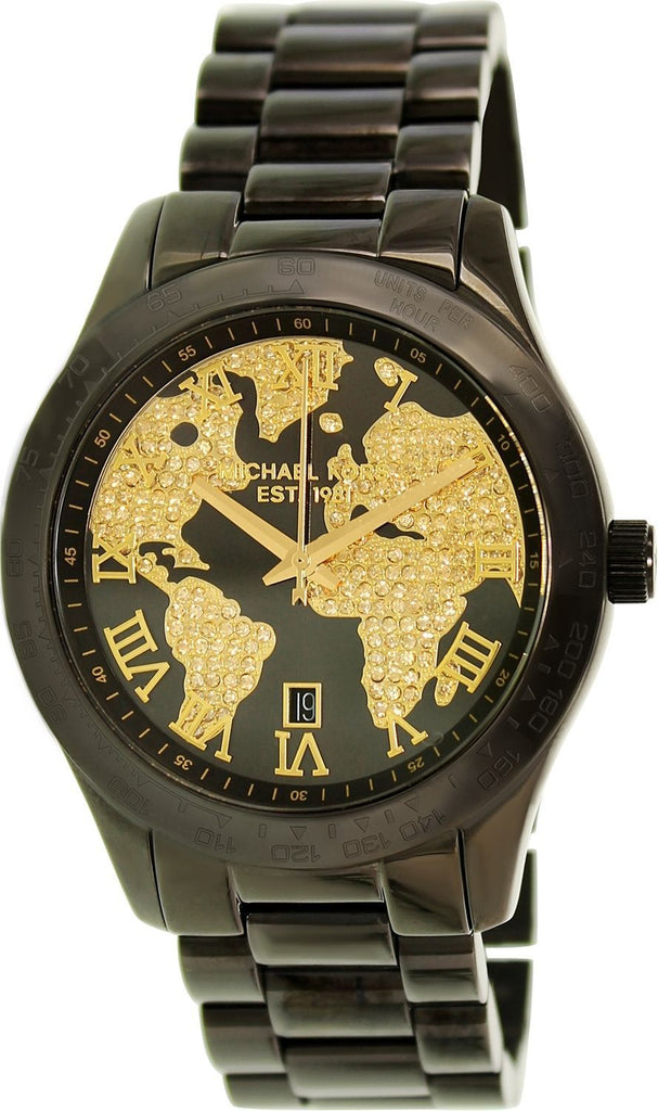 Michael Kors Layton Pave Black Dial Black Steel Strap Watch for Women - MK6091 Buy Now By Michael Kors