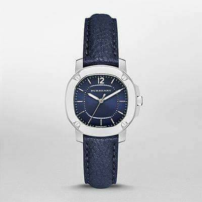 Burberry The Britain Blue Dial Blue Leather Strap Watch for Women - BBY1716 Buy Now By Burberry