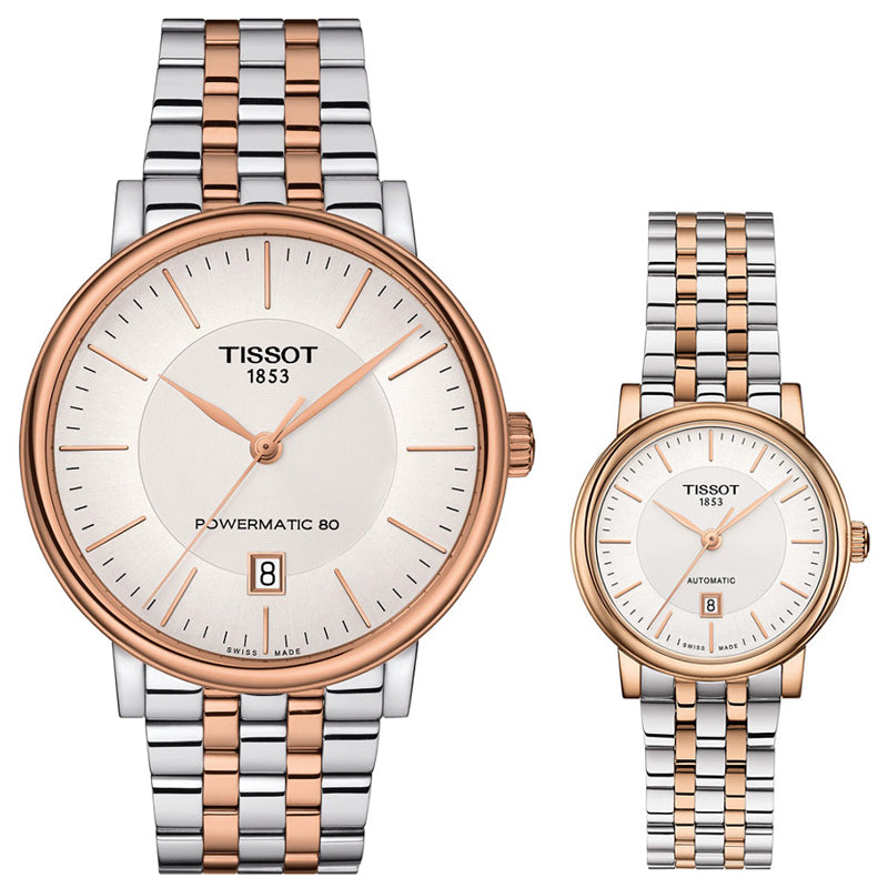 Tissot Carson Premium Powermatic 80 White Dial Two Tone Steel Strap Watch For Men - T122.407.22.031.01 Buy Now By Tissot