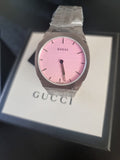 Gucci 25H Quartz Pink Dial Silver Steel Strap Watch for Women - YA163410 Buy Now By Gucci