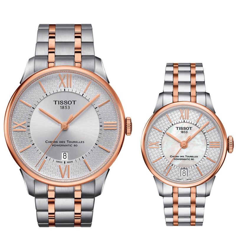 Tissot Chemin des Tourelles Powermatic 80 Helvetic Pride Silver Dial Two Tone Steel Strap Watch for Men - T099.407.22.038.01 Buy Now By Tissot