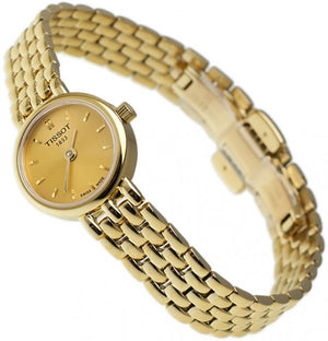 Tissot Lovely Gold Dial Gold Steel Strap Watch For Women - T058.009.33.021.00 Buy Now By Tissot