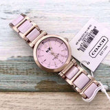 Coach Tristent Purple Dial Two Tone Steel Strap Watch for Women - 14502461 Buy Now By Coach