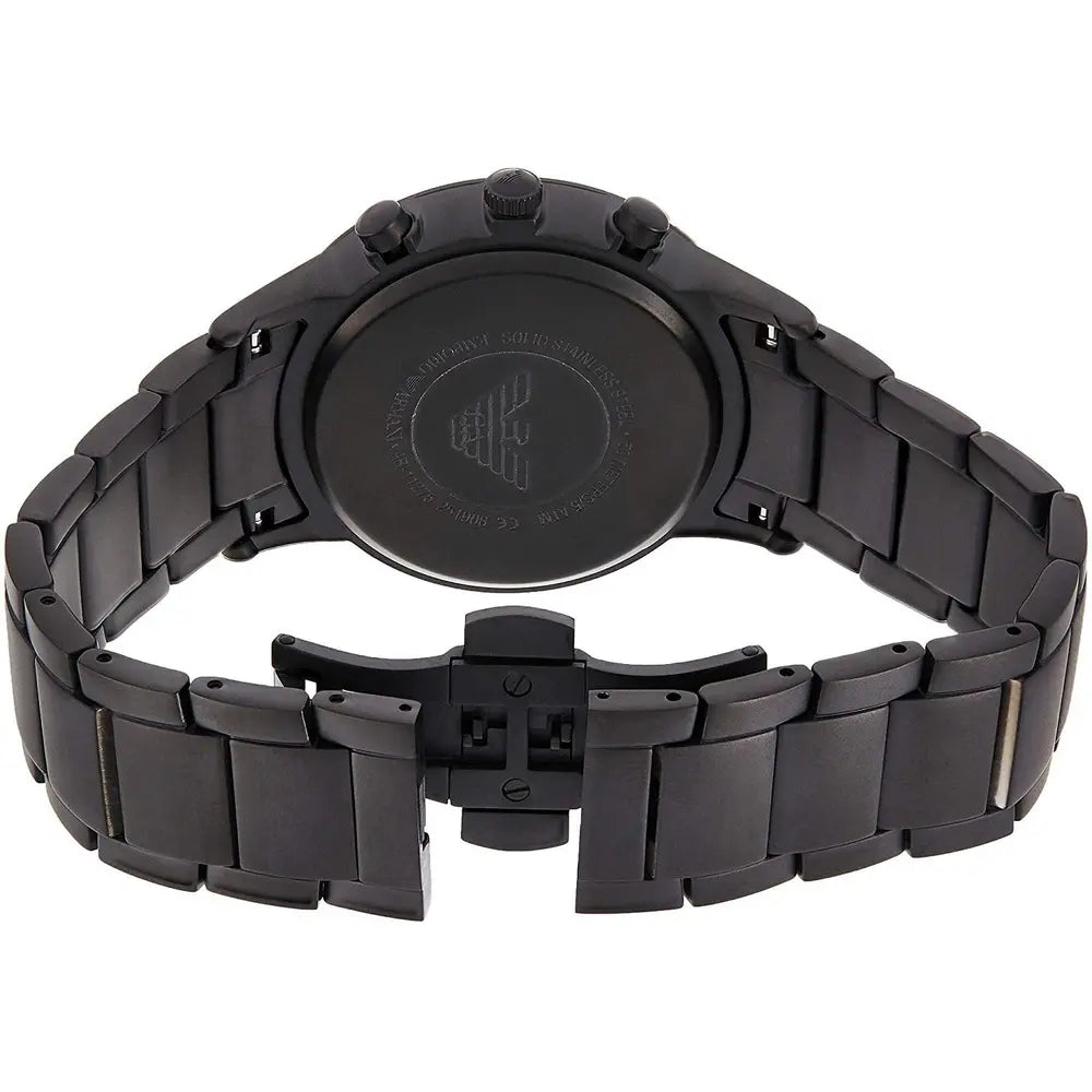 Emporio Armani Giovanni Chronograph Black Dial Black Steel Strap Watch For Men - AR11349 Buy Now By Emporio Armani