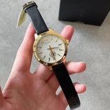 Tory Burch Collins White Dial Black Leather Strap Watch for Women - TBW1205 Buy Now By Tory Burch