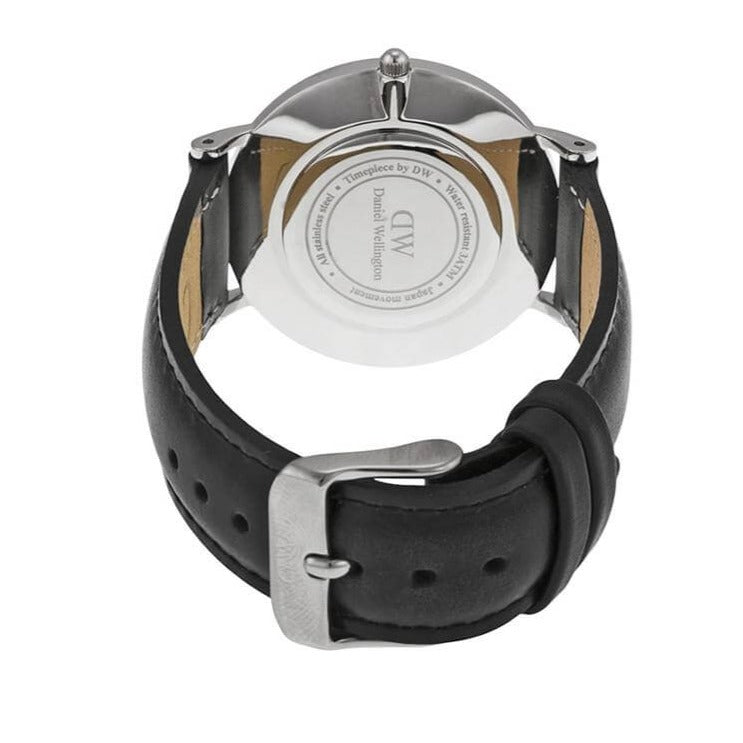 Daniel Wellington Classy Sheffield White Dial Black Leather Strap Watch For Women - DW00100080 Buy Now By Daniel Wellington