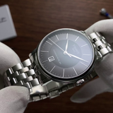 Tissot T Classic Carson Premium Powermatic 80 Black Dial Silver Steel Strap Watch For Men - T122.407.11.051.00 Buy Now By Tissot