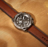 Fossil Bronson Chronograph Grey Dial Brown Leather Strap Watch for Men - FS5855 Buy Now By Fossil