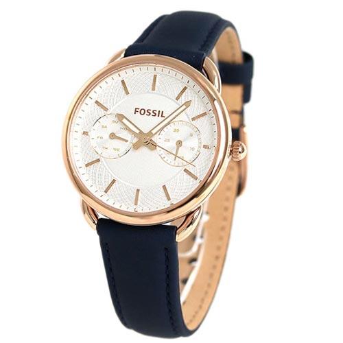 Fossil Tailor White Dial Blue Leather Strap Watch for Women - ES4260 Buy Now By Fossil