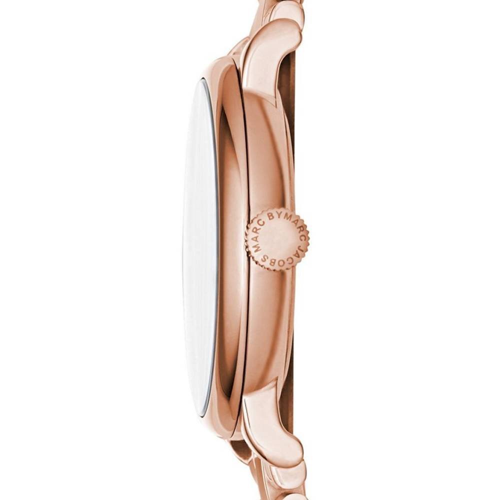 Marc Jacobs Baker Dexter White Dial Rose Gold Steel Strap Watch for Women - MBM3443 Buy Now By Marc Jacobs