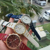 Tommy Hilfiger Claudia Red Dial Two Tone Steel Strap Watch for Women - 1781744 Buy Now By Tommy Hilfiger