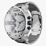 Diesel Mr. Daddy Chronograph Silver Dial Silver Steel Strap Watch For Men - DZ7421 Buy Now By Diesel