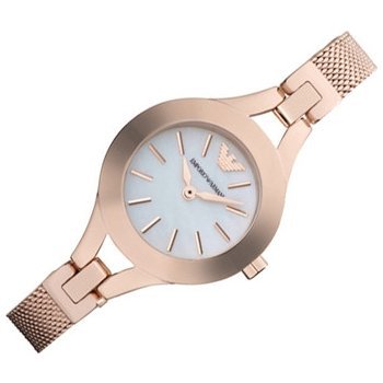Emporio Armani Chiara Analog White Dial Rose Gold Steel Strap Watch For Women - AR7329 Buy Now By Emporio Armani
