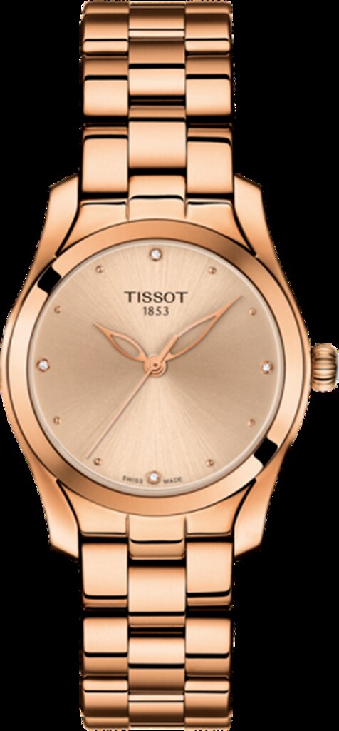 Tissot T Wave Rose Gold Dial Rose Gold Steel Strap Watch For Women - T112.210.33.456.00 Buy Now By Tissot