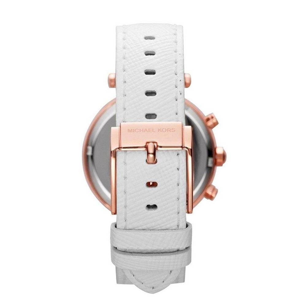 Michael Kors Parker White Diamonds Dial White Leather Strap Watch for Women - MK2281 Buy Now By Michael Kors