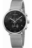 Calvin Klein High Noon Chronograph Black Dial Silver Mesh Bracelet Watch for Men - K8M27121 Buy Now By Calvin Klein