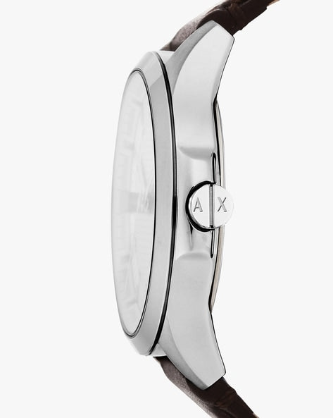 Armani Exchange Whitman Silver Dial Brown Leather Strap Watch For Men - AX2100 Buy Now By Armani Exchange