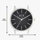 Armani Exchange Cayde Analog Black Dial Silver Steel Strap Watch For Men - AX2700 Buy Now By Armani Exchange