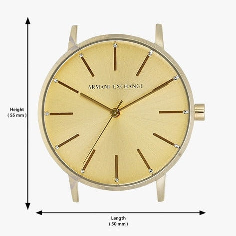 Armani Exchange Lola Analog Gold Dial Gold Mesh Strap Watch For Women - AX5536 Buy Now By Armani Exchange