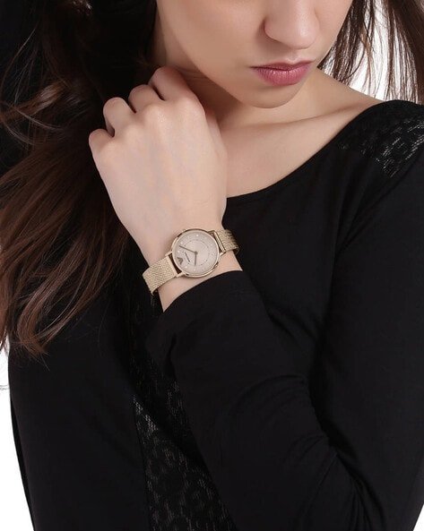 Emporio Armani Kappa Pink Dial Pink Mesh Bracelet Watch For Women - AR11129 Buy Now By Emporio Armani