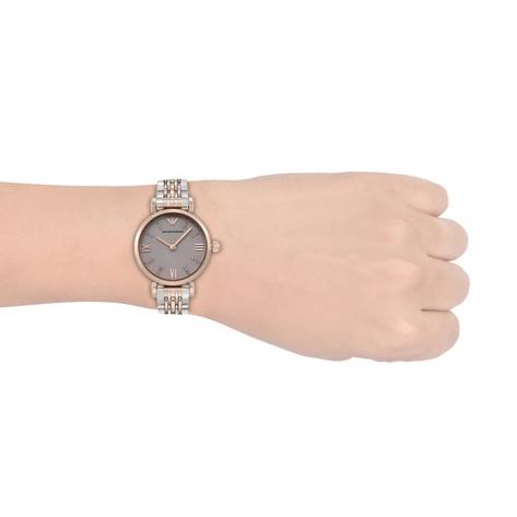 Emporio Armani Gianni T Bar Pink Dial Two Tone Steel Strap Watch For Women - AR11223 Buy Now By Emporio Armani