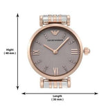 Emporio Armani Gianni T Bar Pink Dial Two Tone Steel Strap Watch For Women - AR11223 Buy Now By Emporio Armani
