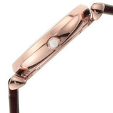 Emporio Armani Gianni T-Bar Silver Dial Brown Leather Strap Watch For Women - AR11269 Buy Now By Emporio Armani