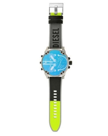 Diesel Mr. Daddy 2.0 Chronograph Black Dial Grey Nylon Strap Watch For Men - DZ7429 Buy Now By Diesel