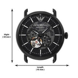 Emporio Armani Aviator Chronograph Black Dial Black Leather Strap Watch For Men - AR60028 Buy Now By Emporio Armani