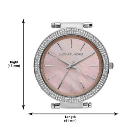 Michael Kors Darci Analog Pink Dial Silver Mesh Bracelet Watch For Women - MK4518 Buy Now By Michael Kors
