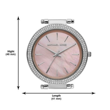 Michael Kors Darci Analog Pink Dial Silver Mesh Bracelet Watch For Women - MK4518 Buy Now By Michael Kors