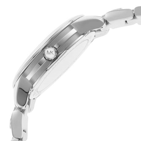 Michael Kors Runway Mercer Quartz Mother of Pearl Blue Dial Silver Steel Strap Watch For Women - MK6857 Buy Now By Michael Kors