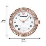 Emporio Armani Rosa Quartz Mother Of Pearl White Dial Black Leather Strap Watch For Women - AR11356 Buy Now By Emporio Armani