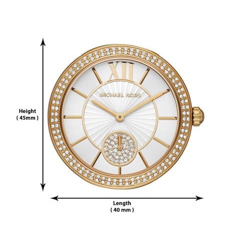 Michael Kors Abbey Three-Hand Analog White Dial Gold Steel Strap Watch for Women - MK4615 Buy Now By Michael Kors