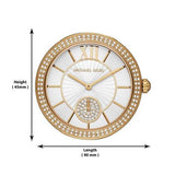 Michael Kors Abbey Three-Hand Analog White Dial Gold Steel Strap Watch for Women - MK4615 Buy Now By Michael Kors