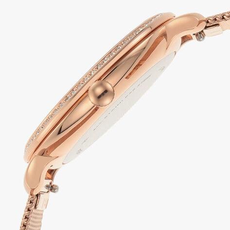 Fossil Jacqueline Quartz Rose Gold Dial Rose Gold Mesh Strap Watch for Women - ES4628 Buy Now By Fossil