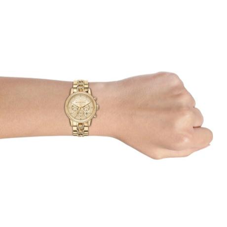 Michael Kors Ritz Chronograph Gold Dial Gold Steel Strap Watch For Women - MK6937 Buy Now By Michael Kors