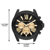 Michael Kors Wren Chronograph Black Dial Two Tone Steel Strap Watch for Women - MK6978 Buy Now By Michael Kors