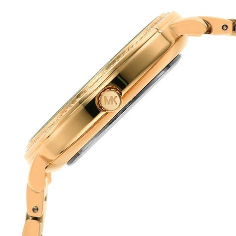 Michael Kors Pyper Three-Hand Black Dial Gold Steel Strap Watch For Women - MK4593 Buy Now By Michael Kors